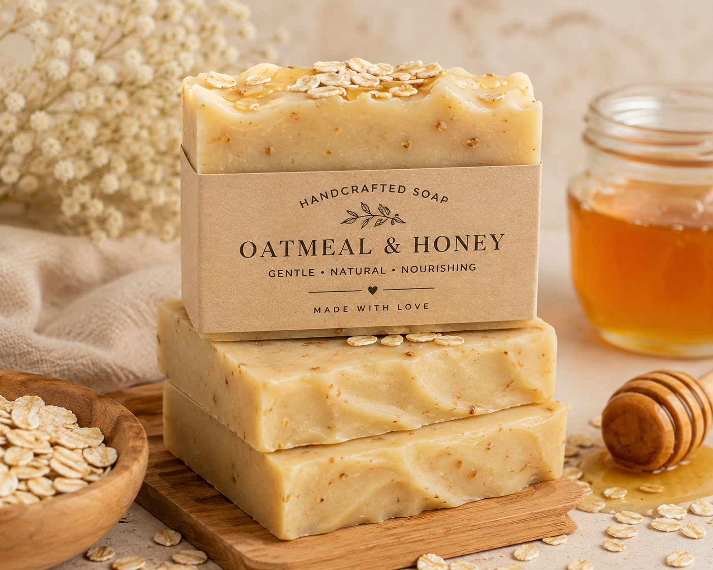 Oatmeal & Honey Handmade Soap